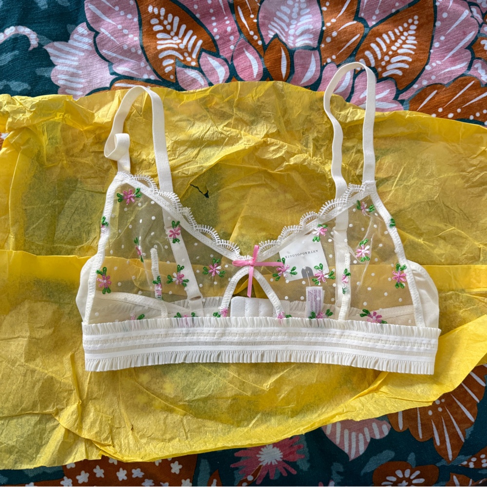 LyreBird Embroidered Bralette — Ditsy Floral - Picture 4 of 8